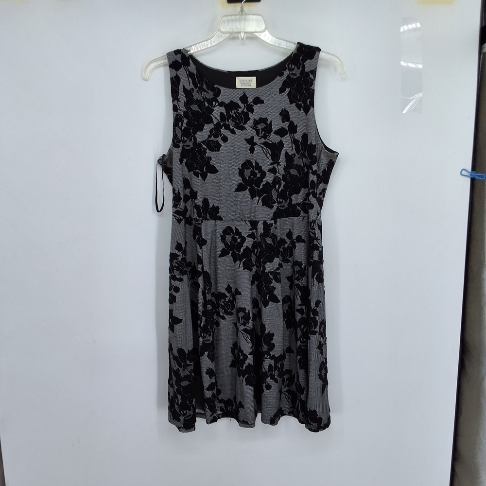 Floral Black and Gray Dress